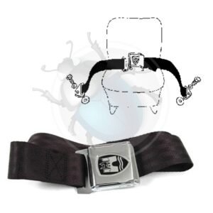 CINTURONES SEGUR. 2 PUNTOS NEGRO+CROM. WW pareja14-550