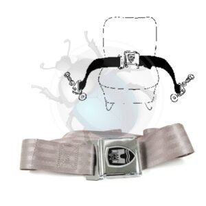 CINTURONES SEGUR. 2 PUNTOS GRIS+CROM. WW pareja14-551