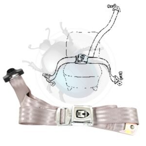 CINTURONES SEGUR. 3 puntos gris+cromado WW pareja14-556