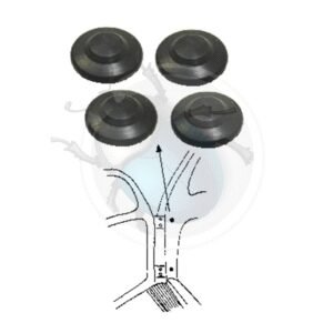 TAPON VISAGRA PUERTA NEGRO ->61 4 unidades17-614