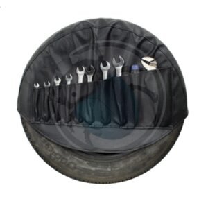 FUNDA DE RUEDA DE REPUESTO en vinilo negro20-100