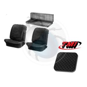 JUEGO FUNDAS ASÍEN. CA.KG NEGRO 72-74 Basketweave50-395