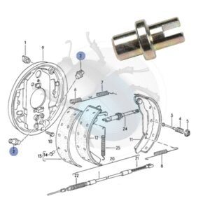 PASADOR DE PIVOTE DE ZAPATA DE FRENO T25 79-9257-609209